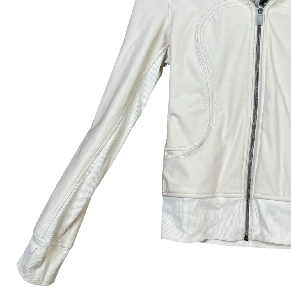 Lululemon Uba Hoodie Special Edition Sz 4 POLAR CREAM Coat Jacket Removable Trim - Picture 7 of 16